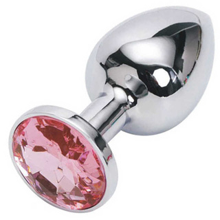 Анальный страз с розовым кристаллом, Ø 2,8 см