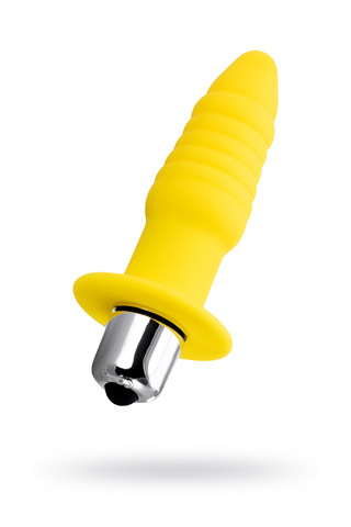 Анальная вибровтулка ToDo by Toyfa Lancy, 7 режимов вибрации, влагостойкая, силикон, желтая, 11 см