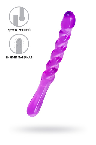 Двусторонний фаллоимитатор A-Toys by TOYFA Tanza, TPE, фиолетовый, 27,5 см