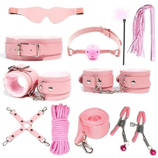 Эротический БДСМ набор Оки- Чпоки, розовый, 11 предметов